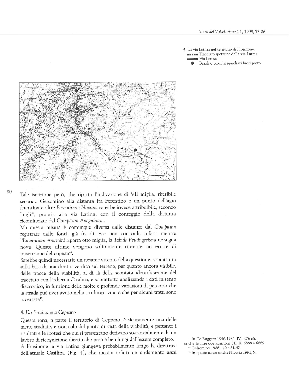 Terra dei Volsci. Annali del Museo Archeologico di Frosinone, 1998, 1, Sandra Gatti