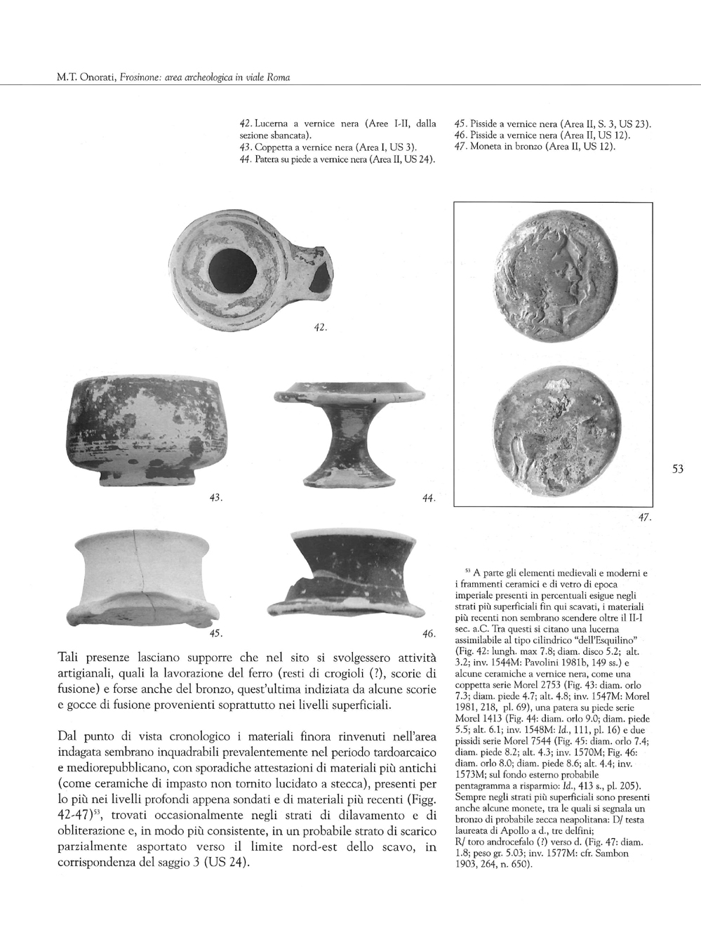 Terra dei Volsci. Annali del Museo Archeologico di Frosinone, 1998, 1, Onorati