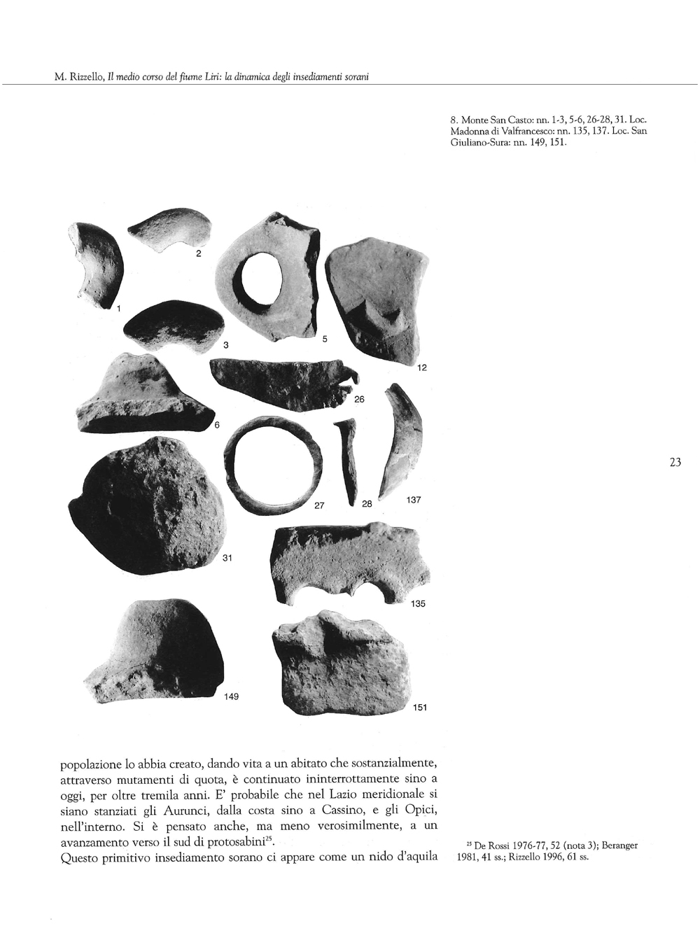 Terra dei Volsci. Annali del Museo Archeologico di Frosinone, 1998, 1, Rizzello