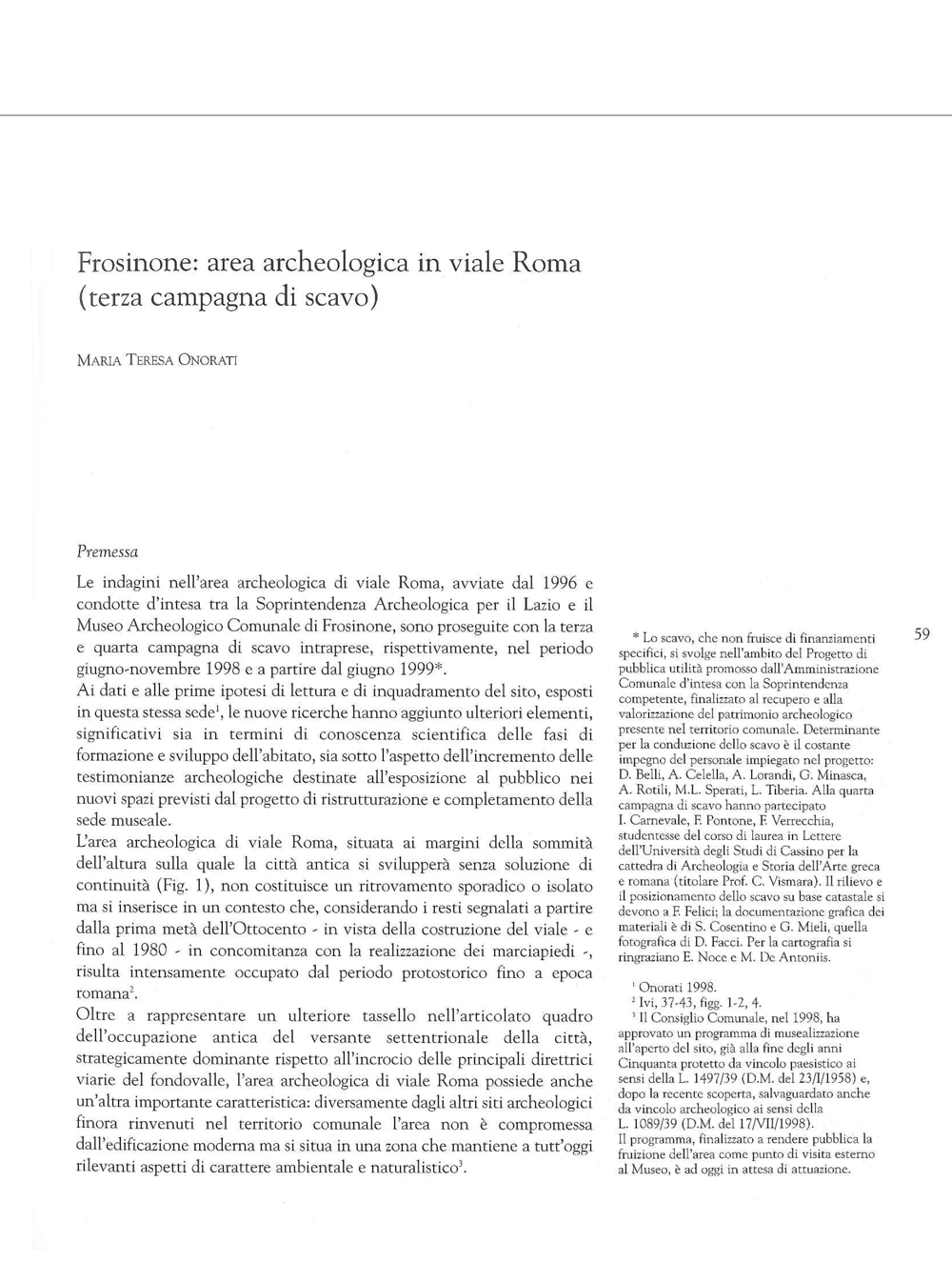 Terra dei Volsci. Annali del Museo Archeologico di Frosinone, 2013, ns, 1 Onorati